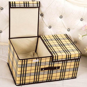 Cloth Art Folding Storage Box With Cover