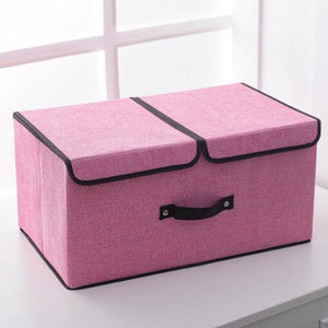 Cloth Art Folding Storage Box With Cover