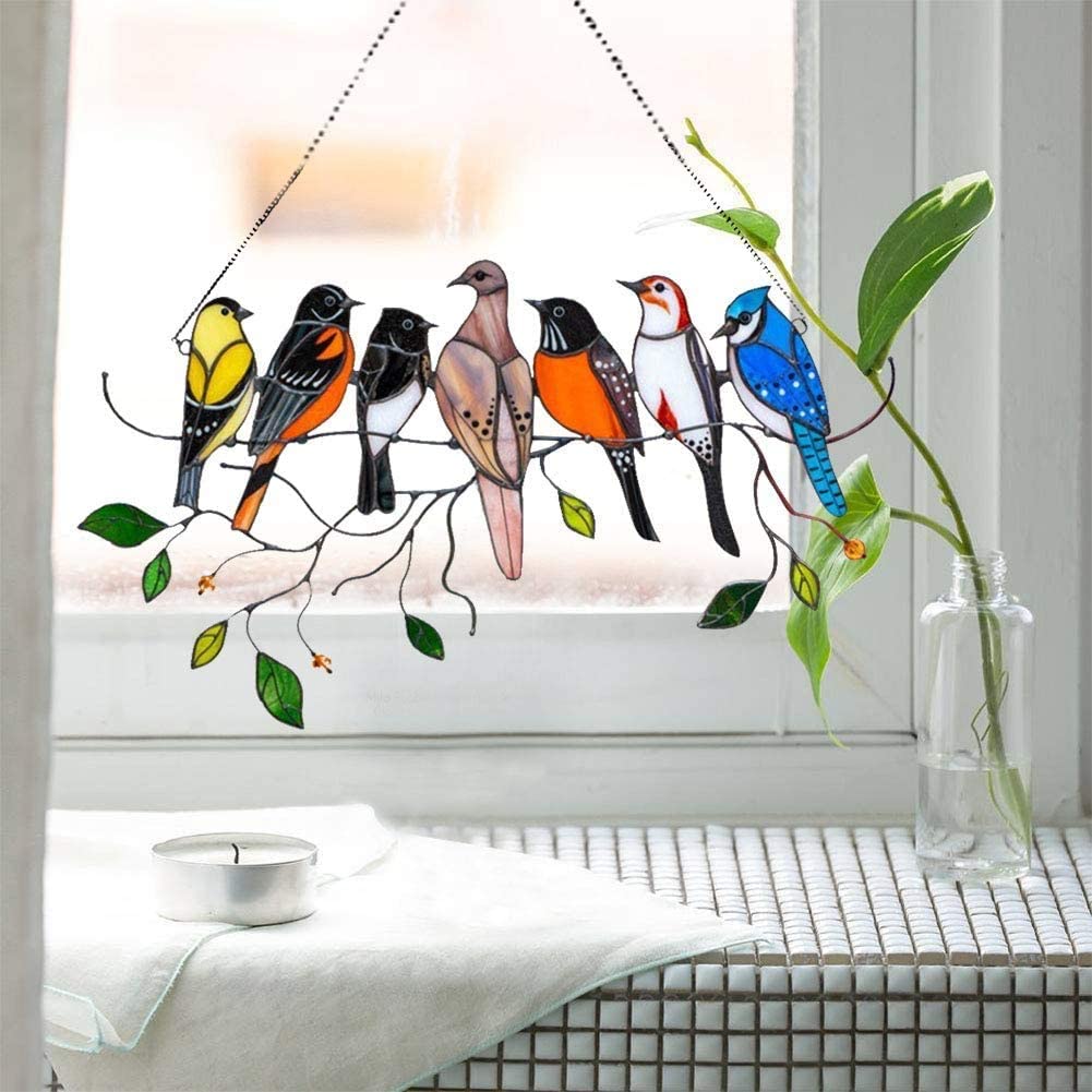 🎉50% Off🎉Birds Stained Glass Window Hangings - Mothers Day Gift