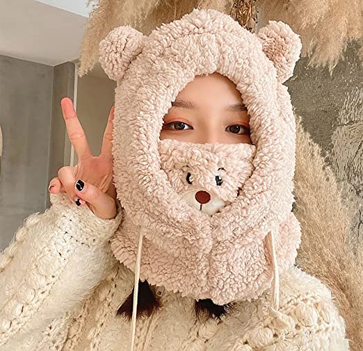 Creative Three-in-one Bear One-piece Cap