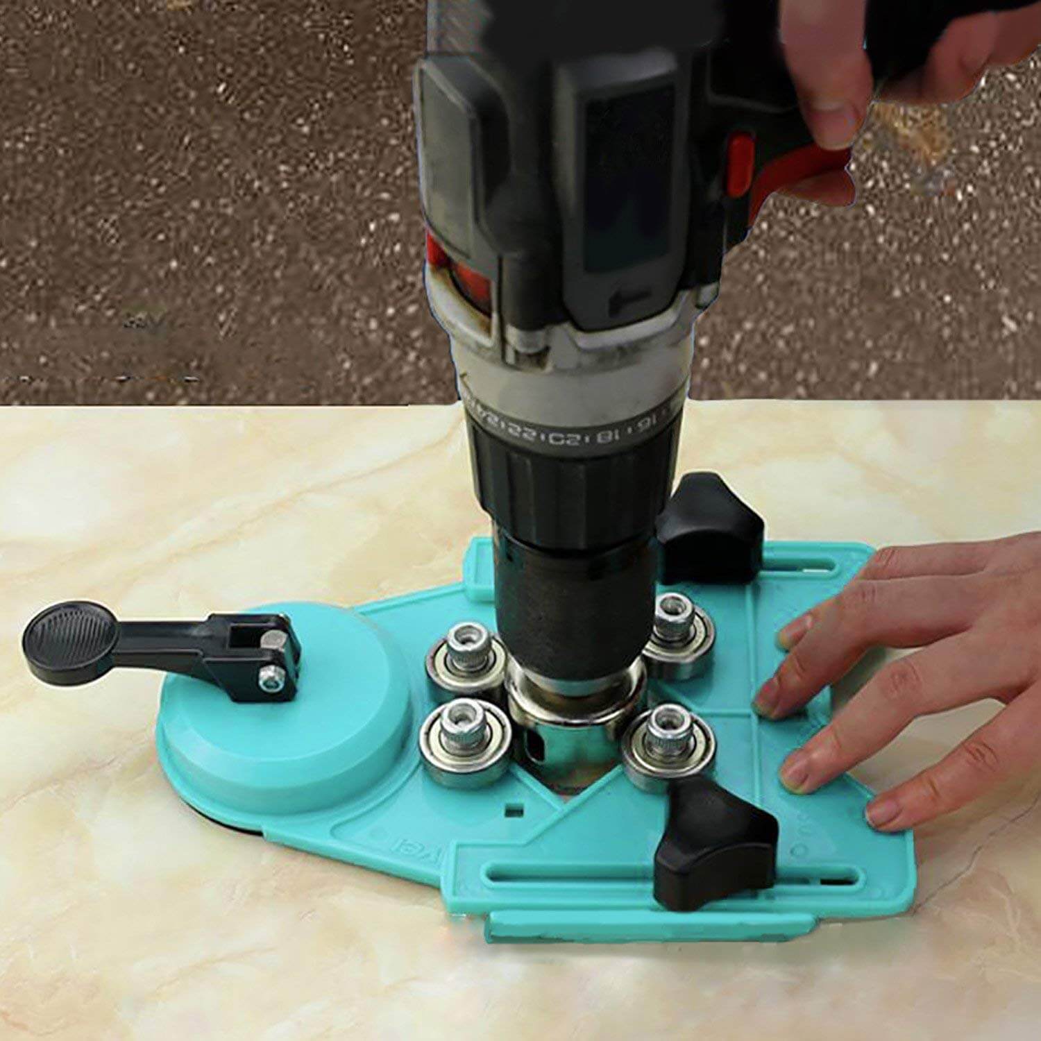 Hole Saw Guide Jig Fixture