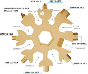 19-in-1 Stainless Snowflake Multi-Tool