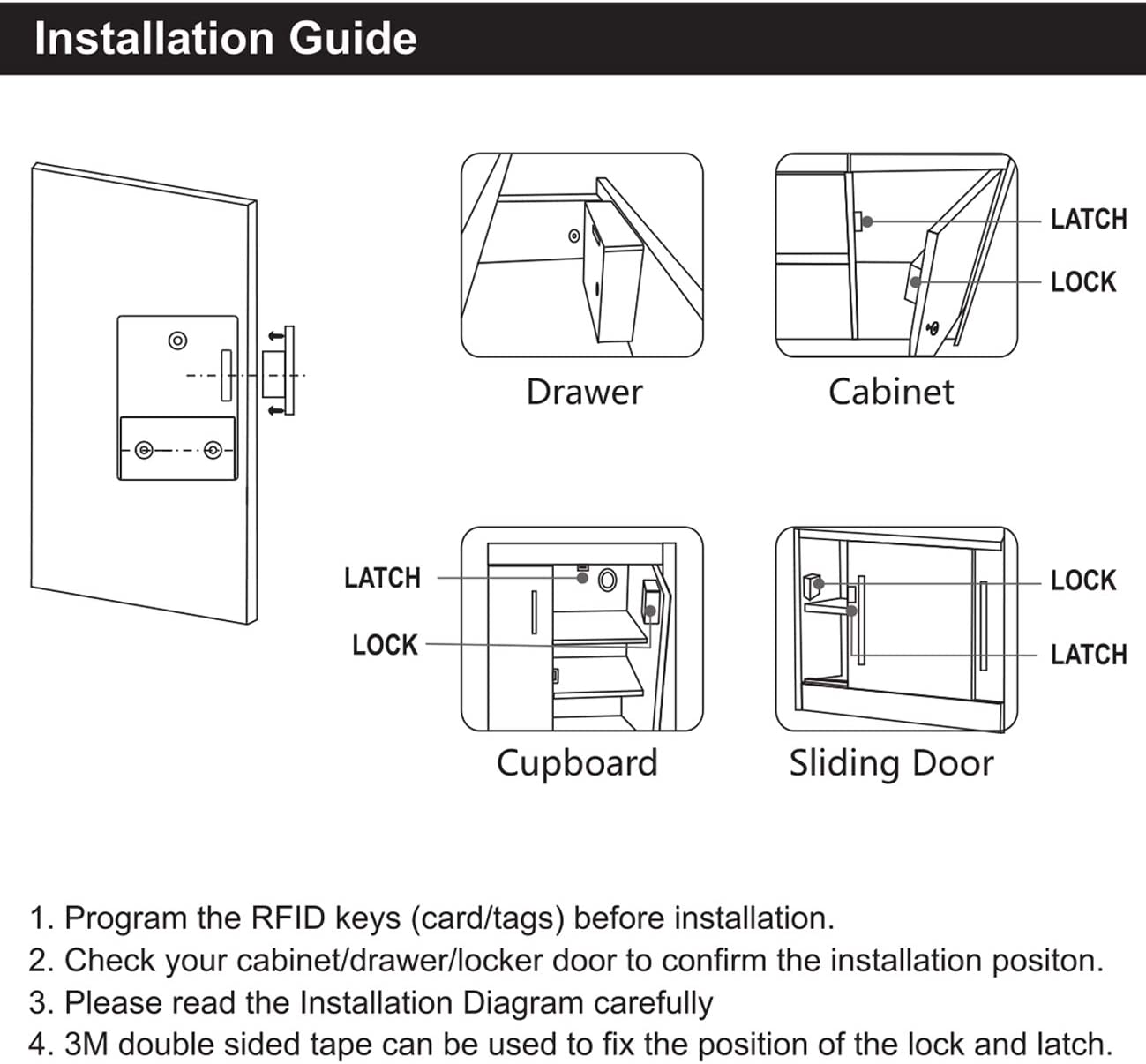 RFID Cabinet Hidden DIY Lock