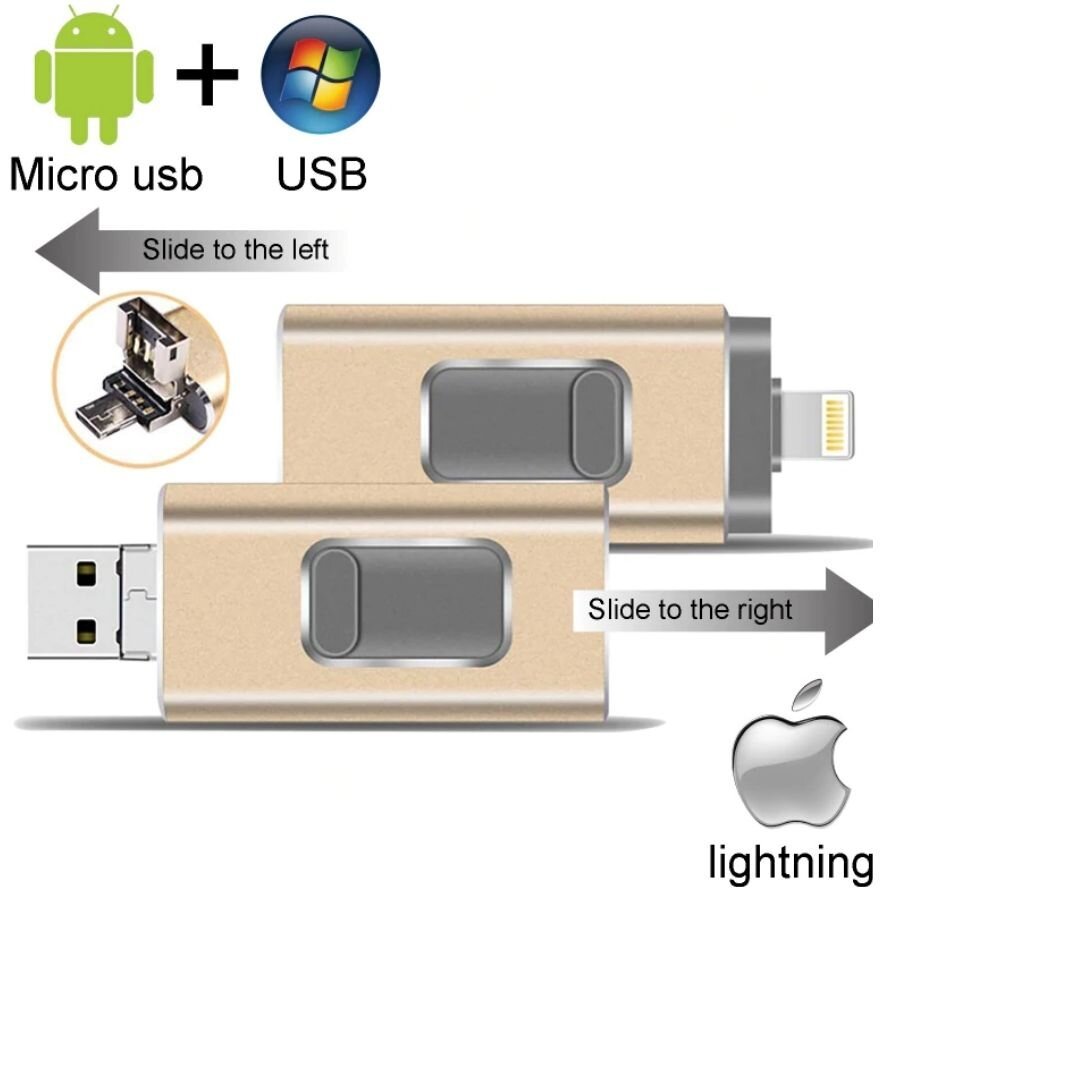 Flash Portable USB Flash Drive (iPhone, iPad & Android)