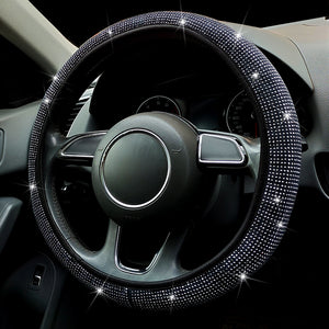 Car Elastic Diamond Steering Wheel Cover