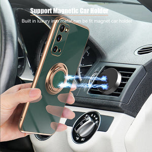Electroplated Ring Magnetic Phone Case