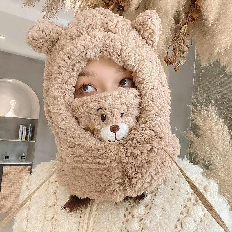 Creative Three-in-one Bear One-piece Cap