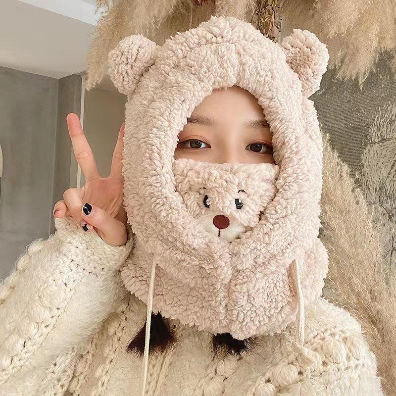 Creative Three-in-one Bear One-piece Cap