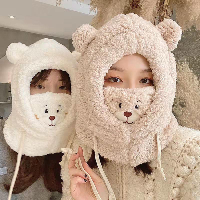 Creative Three-in-one Bear One-piece Cap