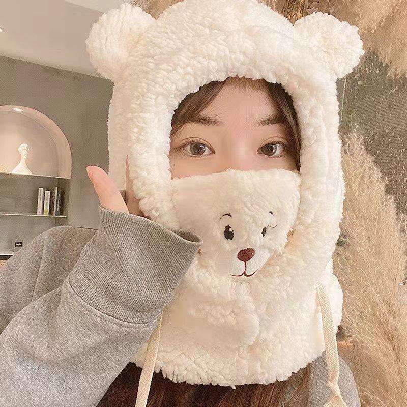 Creative Three-in-one Bear One-piece Cap