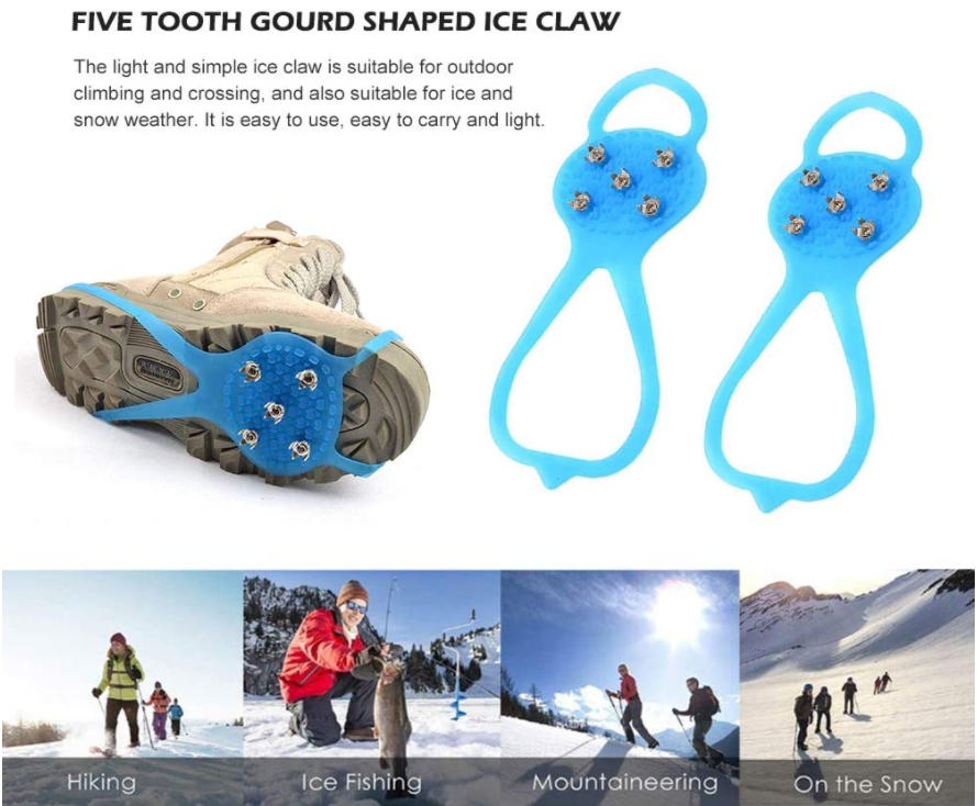 5-tooth crampons non-slip shoe cover gourd-shaped snow non-slip shoe cover