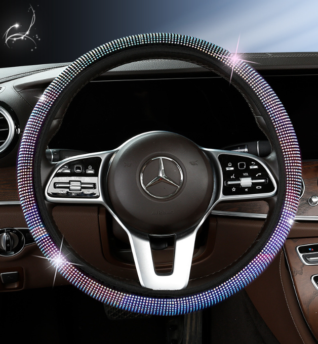 Car Elastic Diamond Steering Wheel Cover