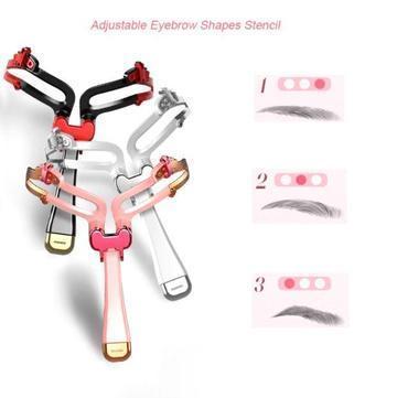 ADJUSTABLE EYEBROW SHAPES STENCIL